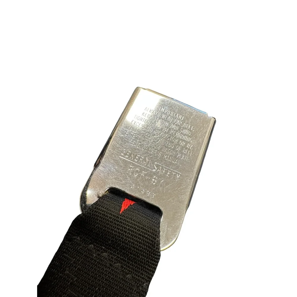 Buckle-Down Seatbelt Belt Unisex OS Black Red Excellent GM Buckle Star Print